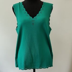 Banana Republic Green Sleeveless Tank Top